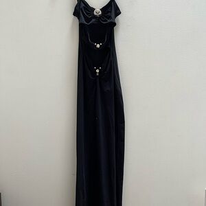 Christopher Esber Black ‘Pierced Orbit’ Midi Dress